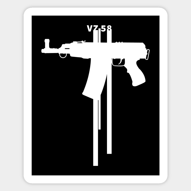 White lines Assault rifle VZ-58 Sticker by YujiVI